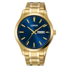 Lorus RH340AX9 Herren-Armbanduhr Klassik Goldfarben / Blau
