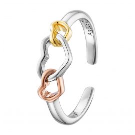Engelsrufer ERR-WITHLOVE-03-TRI Ladies' Ring 3 Hearts Silver