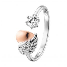 Engelsrufer ERR-HEARTWING-ZI-BIR Ladies' Ring Heartwing Silver