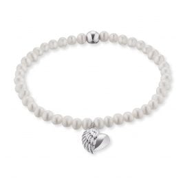 Engelsrufer ERB-HEARTWING-PE Ladies´ Bracelet Pearls with Heartwing