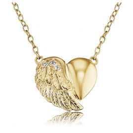 Engelsrufer ERN-LILHEARTWING-G Ladies Necklace Heartwing Gold Tone