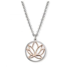 Engelsrufer ERN-LILLOTUS-BICOR Silber-Halskette für Damen Lotus