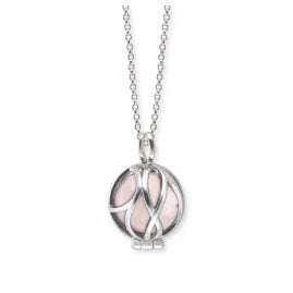 Engelsrufer ERN-HEALPARA-RQ-XS Silver Necklace Powerful Stone Rose Quartz XS