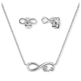 Engelsrufer ERMT-LILINFINITY Jewellery Set Necklace and Earrings Infinity Love