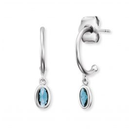 Engelsrufer ERE-JOYNATURE-T-CR Ladies' Hoop Earrings Silver turquoise
