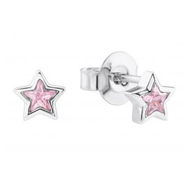 Prinzessin Lillifee 2024372 Silver Girls' Earrings Star Pink