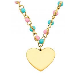 Prinzessin Lillifee 2033362 Girls Heart Necklace Gold Plated Stainless Steel
