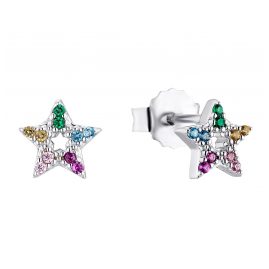 Prinzessin Lillifee 2033369 Girls Stud Earrings Star Silver Multicolour