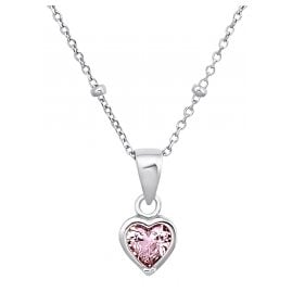 Prinzessin Lillifee 2033373 Silver Girls Necklace with Pink Heart Pendant
