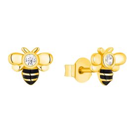 Prinzessin Lillifee 2035990 Kinder-Ohrringe für Mädchen Biene Silber vergoldet