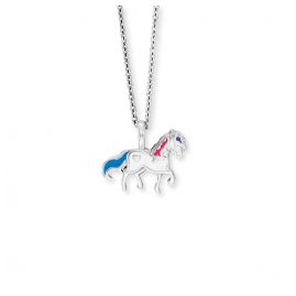 Herzengel HEN-HORSE Kinder-Halskette Pferd Silber