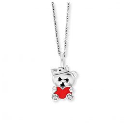 Herzengel HEN-TEDDYLOVE Silber-Halskette für Kinder Teddybär