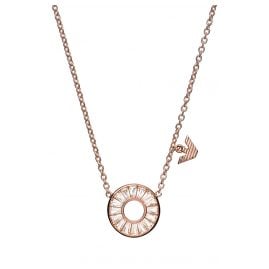Emporio Armani EG3457221 Ladies' Necklace Circle Rose Gold Plated Silver