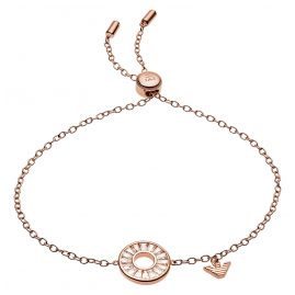 Emporio Armani EG3458221 Women's Bracelet Circle Rose Gold Plated Silver