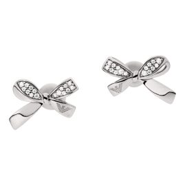 Emporio Armani EG3549040 Ladies' Stud Earrings Bow Silver