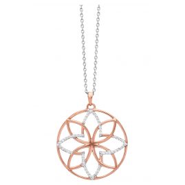 Julie Julsen JJNE0717.8 Silber Damen-Halskette Lotusblüte roségold