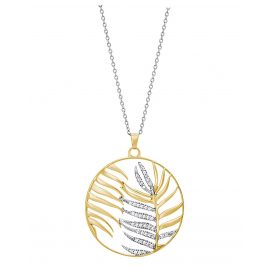 Julie Julsen JJNE0832.3 Women's Necklace Palm Leaf Gold Tone