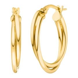 Elaine Firenze 58043 Women's Hoop Earrings 585 / 14 K Gold