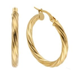 Elaine Firenze 58048 Women's Hoop Earrings 585 / 14 K Gold