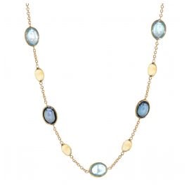 Elaine Firenze 223827C Women's Necklace Gold 585 / 14K Blue Topaz