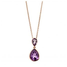 Elaine Firenze 75021530/K3 Ladies' Necklace with Amethyst 585 / 14K Rose Gold