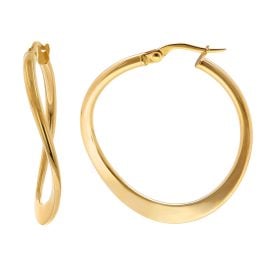 Elaine Firenze 58019 Women's Hoop Earrings Gold 585 / 14 K 31 mm