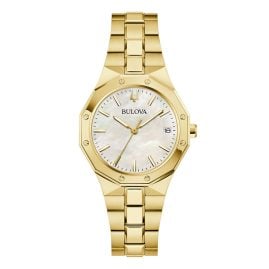 Bulova 97M119 Damenuhr Quarz Classic Goldfarben/Perlmutt