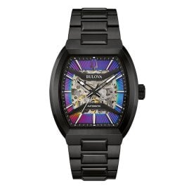 Bulova 98A320 Herrenuhr Automatik Maquina Schwarz/Regenbogen
