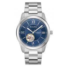Bulova 96A281 Men's Wristwatch Automatic Classic Steel/Blue