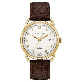 Bulova 97B189 Wristwatch Automatic Commodore Brown/Gold Tone Limited Edition