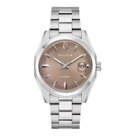 Bulova 96B470 Herrenuhr Automatik Surveyor Stahl/Hellbraun