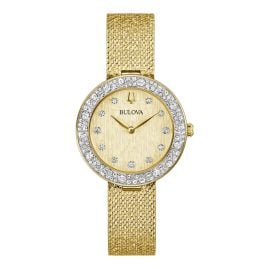Bulova 98L321 Damenuhr Quarz Champagne Goldfarben