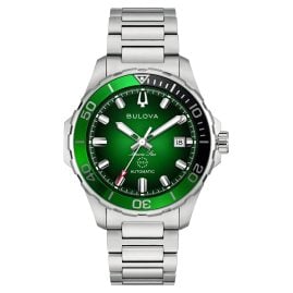 Bulova 98B466 Men's Watch Marine Star Steel/Green