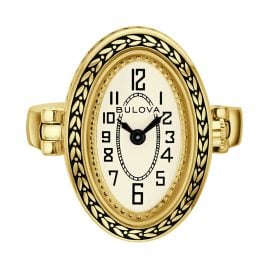 Bulova 97L188 Women's Ring Watch Gold Tone