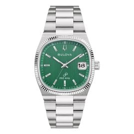 Bulova 96B439 Herren-Quarzuhr Super Seville Stahl/Grün