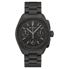 Bulova 98A335 Herrenuhr Chronograph Lunar Pilot Schwarz LE