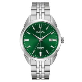 Bulova 96B424 Men's Wristwatch Automatic Sutton Steel/Green