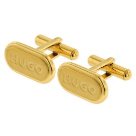 Hugo 50465865-710 Cufflinks Oval Gold Tone E-Classic
