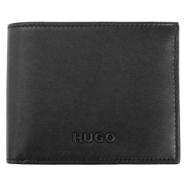 HUGO 50490805-001 Men's Wallet Black Leather Myles Trifold