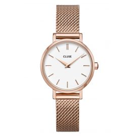 Cluse CW0101211003 Women's Watch La Boheme Petite Mesh rose gold / white Cluse CW0101211003 Women's Watch La Boheme Petite Mesh rose gold / white