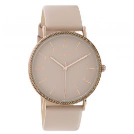 Oozoo C10820 Women's Watch with Leather Strap Pinkgrey 40 mm