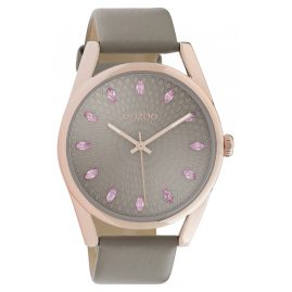 Oozoo C10817 Women's Watch with Leather Strap Taupe/Rose