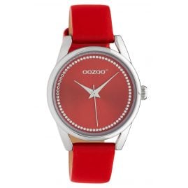 Oozoo JR309 Women's Watch with Leather Strap 32 mm Chili Pepper Red