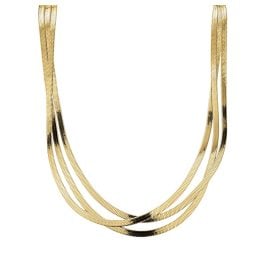 Liebeskind Berlin LJ-0717-N-45 Women's Necklace Stainless Steel IP Gold Snake Chain