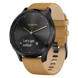 garmin vivomove hr premium black tan