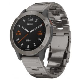 Garmin 010-02158-23 fenix 6 Saphir Smartwatch Grau/Titan