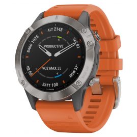 Garmin 010-02158-14 fenix 6 Saphir Smartwatch mit Titanlünette