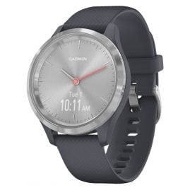 Garmin 010-02238-00 vivomove 3S Smartwatch mit Silikonband Granitblau/Silber
