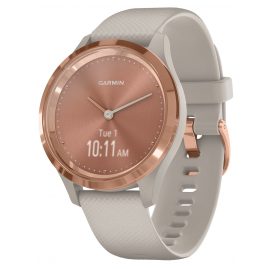 Garmin 010-02238-02 vivomove 3S Smartwatch mit Silikonband Beige/Roségold
