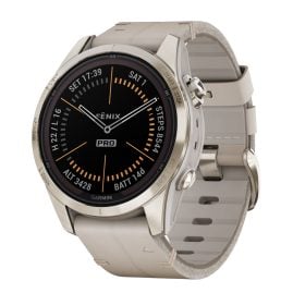 Garmin 010-02776-30 fenix 7S Pro Saphir Solar Smartwatch Beige/Gold 2 Bänder